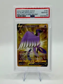 2022 Pokemon Sword & Shield Brilliant Stars Galarian Articuno 181/172 PSA 10 - Image 1