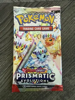 Heavy 22.41! Pokemon Prismatic Evolutions Booster Pack Sealed! Demi-God Pack!U - Image 3