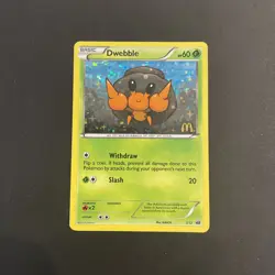 Dwebble #3/12 McDonald’s 2012 Promo Holo – Pokemon TCG 🦀 - Image 1