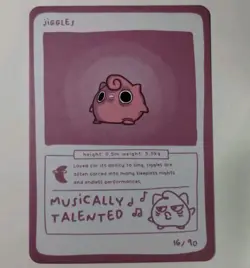 Jiggles (Jigglypuff) 16/90 - Pokedoodles Set 1 - Pokemon Card non-holo - Image 1