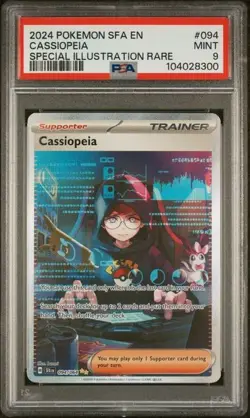 2024 POKEMON SFA EN-SHROUDED FABLE #094 CASSIOPEIA SPECIAL ILLUSTRATION PSA9 - Image 1