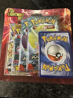 Pokemon TCG Lightning Set 4 Packs + 1 Bonus Card! Brand New/Sealed! - Image 1