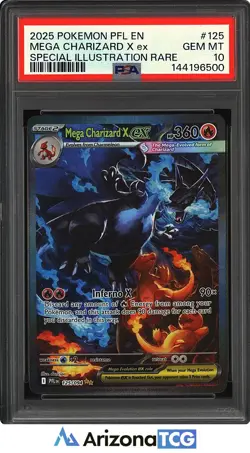 Pokemon 2025 Mega Charizard X ex 125/094 SIR Phantasmal Flames GEM MINT PSA 10 - Image 1