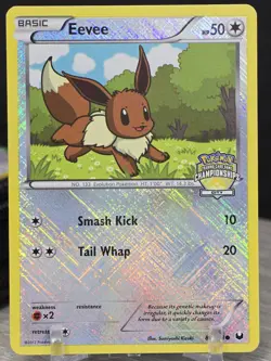 Pokemon Card TCG Eevee 84/108 City Championship Holo Dark Explorers 2012 - Image 3