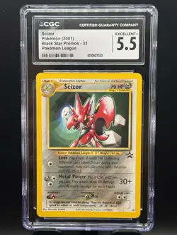CGC 5.5 Scizor 2001 Pokemon Black Star Promo #33 Pokemon League - Image 1