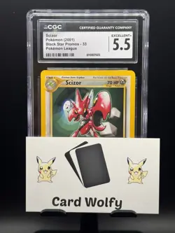 CGC 5.5 Scizor 2001 Pokemon Black Star Promo #33 Pokemon League - Image 3