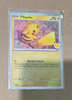 Pikachu 051/162 Pokemon Day 30th Anniversary Stamped Promo With Coin - Image 1