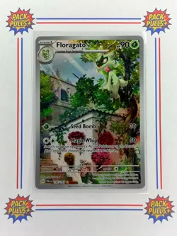 Floragato Illustration Rare Sv02: Paldea Evolved Pokemon TCG 197/193 IR - Image 1