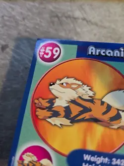 Pokemon Burger King PokeTrivia Non-perforated Arcanine #59 - Image 3