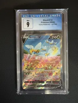 Beedrill V 161/189 Alt Art Rare Pokemon Astral Radiance CGC 9 Mint - Image 1