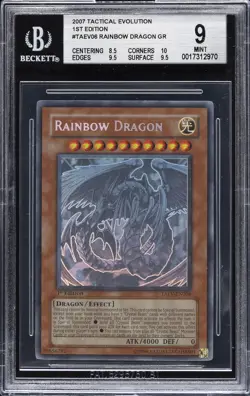 2007 YU-GI-OH! TAEV-TACTICAL EVOLUTION #EN006 RAINBOW DRAGON BGS 9 - Image 1
