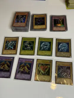 Yu-Gi-Oh Collection Vintage Binder Lot Faded Blue Eyes White Dragon - Image 1