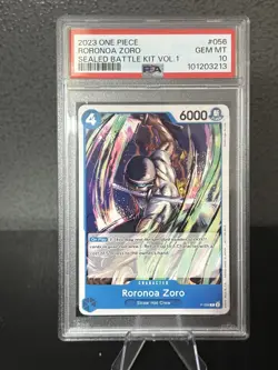 Roronoa Zoro P-056 Sealed Battle Kit Vol. 1 One Piece Card Promo PSA 10 GEM MINT - Image 1
