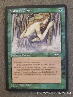 Magic: The Gathering MTG - 1x Rare Nature’s Chosen Card LP Alliances (DS3D1A1) - Image 1