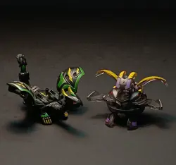 Bakugan Lot of 42 G & B Series Figures 16 Cards 18 Mag Tiles and Carrying Case - Image 3