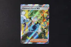 Clemont's Quick Wit 229/191 Holo Shiny Pokemon Card Surging Sparks NEAR MINT - Image 1