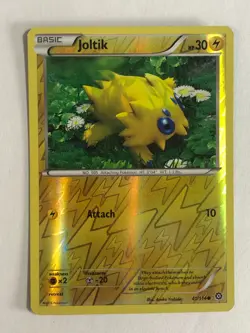 Pokemon TCG Steam Siege Reverse Holographic Joltik 41/114 Moderately Played - Image 1