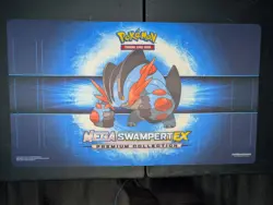 Official Pokemon playmat featuring Mega Swampert from Premium Collection - Image 1