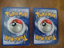 Pokemon Nidoqueen + Nidoking Holo Rare Lot – Base Set – WotC 1999-2000 – Played - Image 2