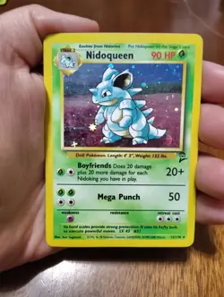 Pokemon Nidoqueen + Nidoking Holo Rare Lot – Base Set – WotC 1999-2000 – Played - Image 3