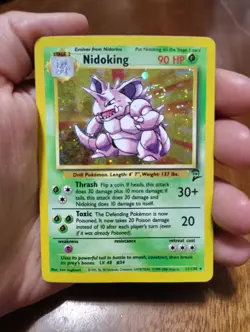 Pokemon Nidoqueen + Nidoking Holo Rare Lot – Base Set – WotC 1999-2000 – Played - Image 5