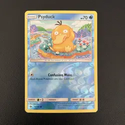 Pokemon TCG Psyduck Sun & Moon Base Set 28/149 Common Reverse Holo - Image 1