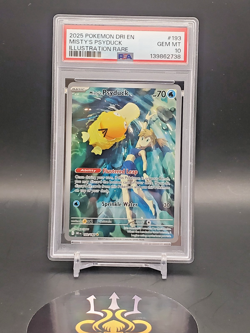 2025 POKEMON DESTINED RIVALS ILLUSTRATION RARE - MISTY'S PSYDUCK - PSA 10🔥 - Image 1