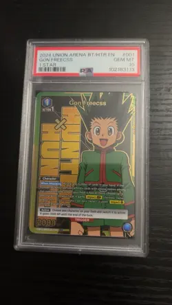 2024 UNION ARENA BT/HTR EN GON FREECSS #001 1 STAR GEM MT PSA 10 - Image 1