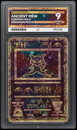 MISCUT RARE Ancient Mew Pokemon: The Movie 2000 Holo Promo Card Ace 9 Mint - Image 1