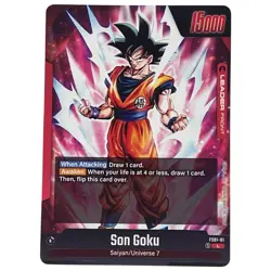 Son Goku FS01-01 Leader Foil Fusion World Dragon Ball Super Card Game | NM - Image 2