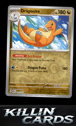 Reverse Holofoil Dragonite 149/165 Pokemon Rare SV: Scarlet & Violet 151 Card NM - Image 1