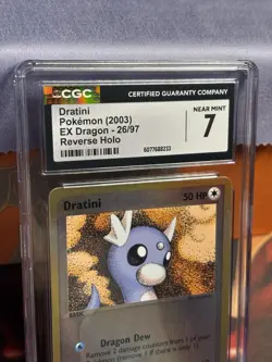 Dratini 26/97 EX Dragon Reverse Holo CGC Near Mint 7 + 3 Pokemon Cards - Image 4