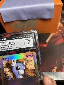 Dratini 26/97 EX Dragon Reverse Holo CGC Near Mint 7 + 3 Pokemon Cards - Image 5