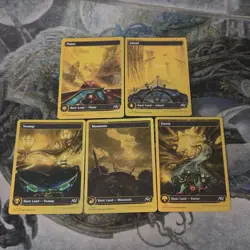MTG Aetherdrift • First Place Full Art Foil Lands Set ◇ 5 - Image 1