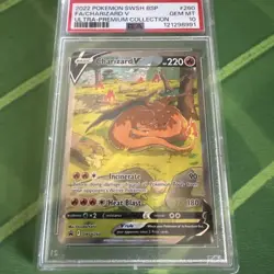2022 POKEMON SWSH 260 BLACK STAR PROMO FULL ART/CHARIZARD V PSA 10 - Image 4