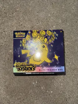 Pokemon TCG Surging Sparks Pokemon Center Elite Trainer Box ETB - DAMAGE - Image 1