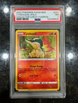 Pokemon SWSH Black Star Promo Cyndaquil Holo #SWSH221 PSA 7 115031417 Fresh Grad - Image 3