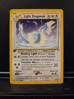 Light Dragonair 1st Edition Neo Destiny 22/105 Vintage Pokemon Card WOTC TCG - Image 2