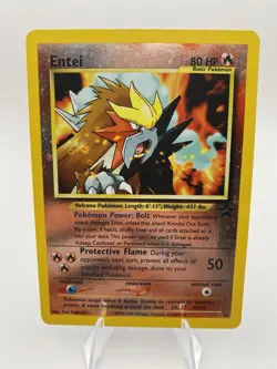 Entei - # 34 - Black Star Promo Rare Holo Movie 2001 - Pokemon Card - MP - Image 1