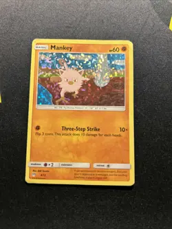 Mankey 8/12 PL -Vintage Rare Pokemon Card- McDonald’s Promo (4s) - Image 1