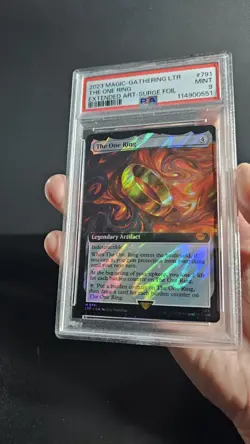 2023 MAGIC: THE GATHERING LORD OF RINGS TALES MIDDLE-EARTH ONE RING SURGE PSA 9 - Image 3