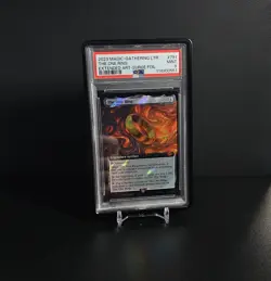 2023 MAGIC: THE GATHERING LORD OF RINGS TALES MIDDLE-EARTH ONE RING SURGE PSA 9 - Image 4
