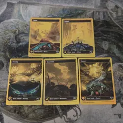 MTG Aetherdrift • First Place Full Art Foil Lands Set ◇ 5 - Image 1