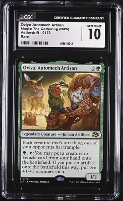 MTG Magic The Gathering Oviya, Automech Artisan 0173 2025 Aetherdrift CGC 10 - Image 1