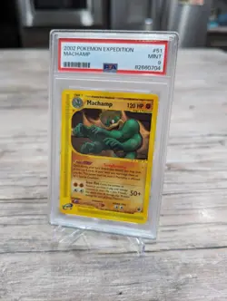 PSA 9 MINT Machamp 51/165 Expedition Non Holo Rare E Reader Pokemon TCG 2002 - Image 2