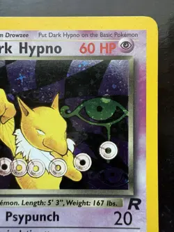 Pokemon Dark Hypno 9/82 Rare Team Rocket Holo 1st Edition (LP) - Image 3