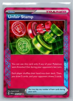 Pokemon TCG SV06: Twilight Masquerade Unfair Stamp 165/167 - Image 1