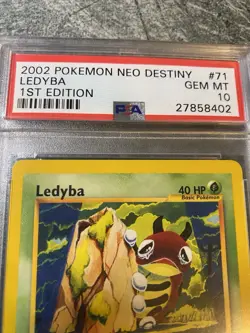 PSA 10 Pokemon 2002 1st Edition Neo Destiny Ledyba Common #71 - Image 3