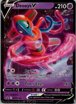 Deoxys V SWSH266 Promo SWSH Black Star Pokemon NM - Image 1