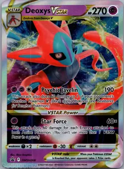 Deoxys VSTAR SWSH268 Promo SWSH Black Star Pokemon NM - Image 1